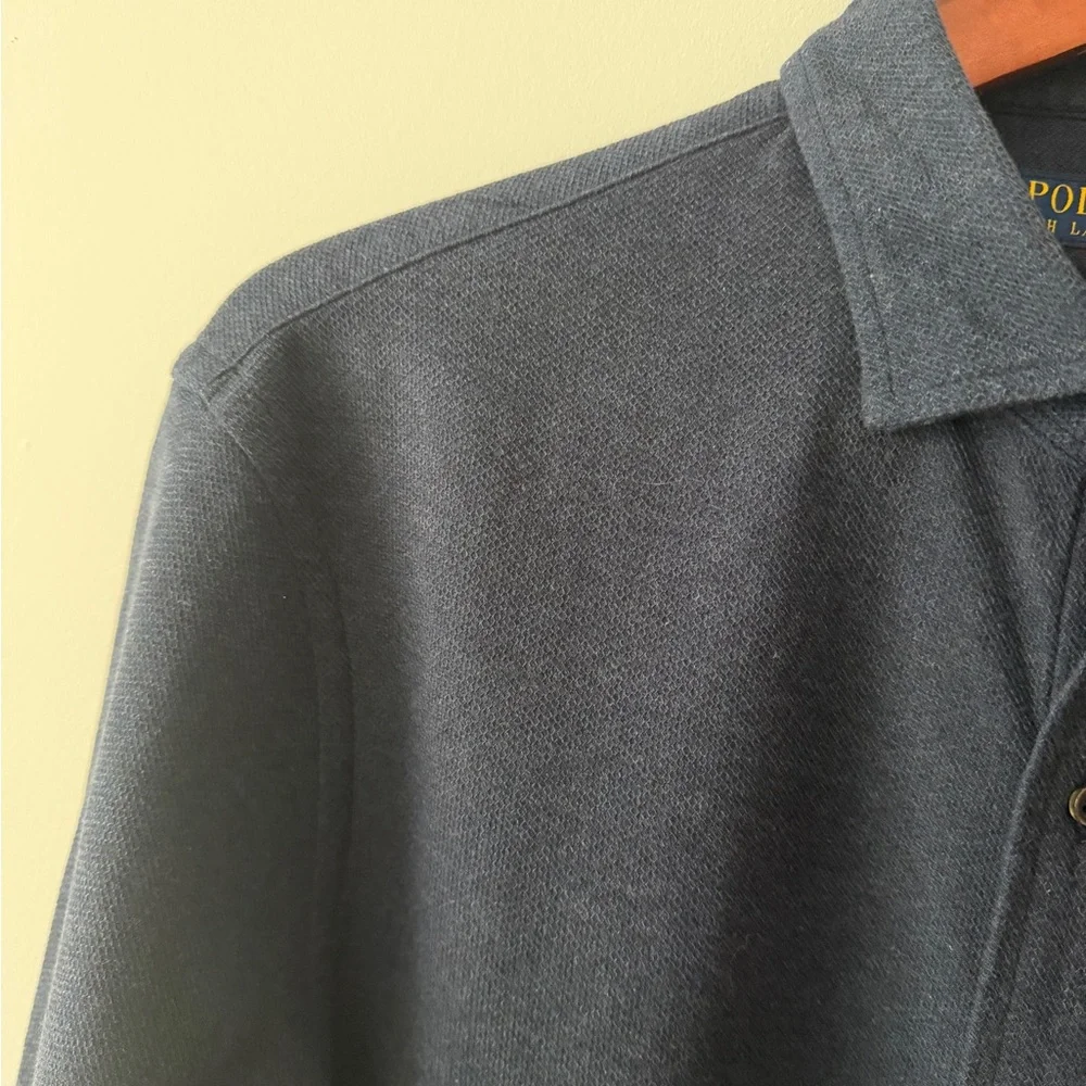 Polo Ralph Lauren EUC Navy Long Sleeve Button Front Shirt XL Classic Fit Cotton